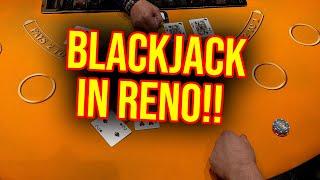 DOUBLE DECK BLACKJACK IN RENO NEVADA!! INSANE HAND!!