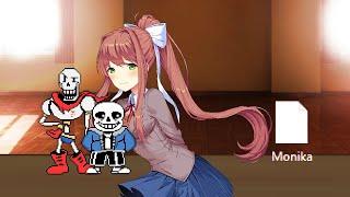 Undertale Sans & Papyrus VS DDLC Monika Boss Fight [MUGEN]