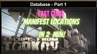 Database  Part 1 Escape From Tarkov Interchange Ragman Fast Quest Guide #eft