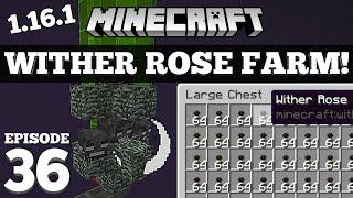 How To Make a Wither Rose Farm Minecraft 1.16.1 #36