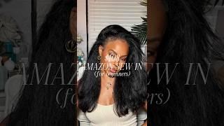 $108 AMAZON SEW IN! (For beginners) #amazon #naturalhair #hairstyle #hairtutorial #hairextensions