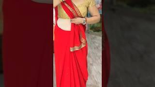 How To Drape Border Plain Saree in 1 minute