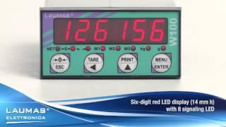 W100 - weight indicator for panel mounting - LAUMAS