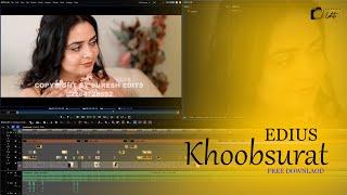 Khoobsurat Edius Wedding Cinematic Couple Song Project || Edius Free Download Hare || SURESH EDITS