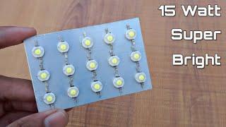 How To Make SuperBright Led Emergency Light | DIY 15 Watt  Led Flashlight | By - CreativeShivaji