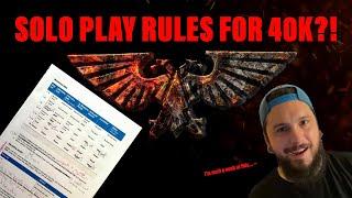 How To Play Warhammer 40K SOLO! HomeBrew 40k Rules