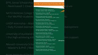fully funded scholarship for international students #fullyfundedscholarship #job #scholarship #ms