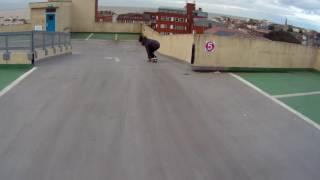 Skateboarding Multi Story Car Park From The Top