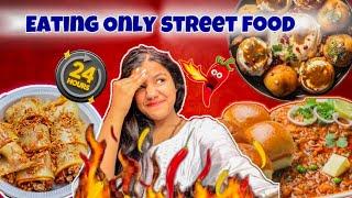 Eating Only Street Food For 24 Hours challenge: Kamla Nagar Edition | Living On Rs 500 For 24 Hours