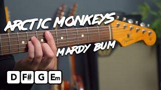 Arctic Monkeys - Mardy Bum Guitar Lesson // Chords + Solo w/ neck diagrams