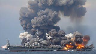 1 MINUTE AGO! The Russian aircraft carrier was blown to pieces by a Ukrainian ATACSM missile attack