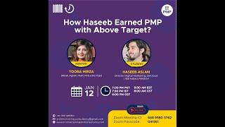 Webinar - PMP Success Story by Haseeb Aslam (from Pakistan) - Jan 12 2023