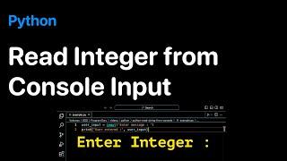 Read Integer from Console in Python - Examples | ProgramGuru.org