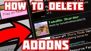 How to DELETE ADDONS on Minecraft Pocket Edition 1.16+ | MCPE | iOS, iPhone, iPad, iPod and Android