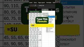 "How to Calculate the Sum of Values Separated by Commas in Excel | Using TEXTSPLIT! #excelformula