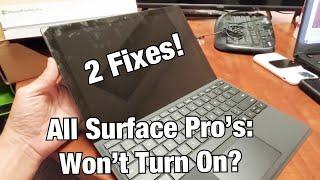 All Surface Pros: Wont't Turn On or Wake Up, Black Screen? 2 Fixes