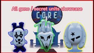 All geno/secret core units showcase in Undertale Tower Defense