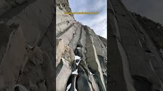 This is how basalt columns form! Reynisfjara Black Sand Beach, Iceland #iceland #geology