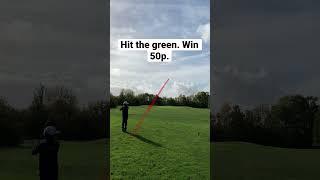 Hit the green. Win 50p. Let’s go. #golf #golfswing #youtubeshorts #juniorgolf