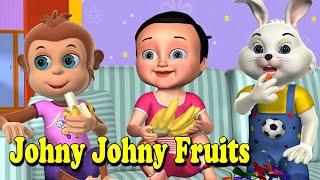 Johny Johny Yes Papa Fruits Song 3D Nursery Rhymes and Songs for Children