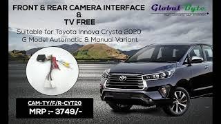 Front & Rear Camera + Tv Free Interface for Toyota Innova Crysta | Globalbyte Camera Solution