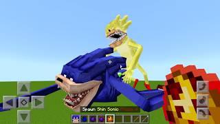 NEW Shin Sonic vs OLD Shin Sonic Mod ADDON UPDATE in MINECRAFT PE