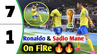 Ronaldo Super Hattrick - Al-Nassr vs Al-Okhdood 7-1 - Sadio Mane Goals -All Goals & Highlights 2025