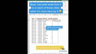 Calculate Time Zone easily in Excel | hack#17