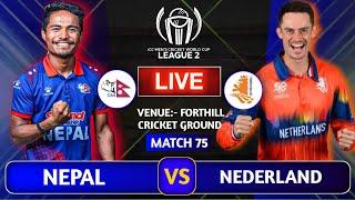 Nepal vs Netherlands Cricket Live Score & Commentary | Nep vs Ned cwc League 2 | Cricfoot Nepal