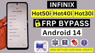 Infinix Hot50i | Hot40i | Hot30i Frp Bypass Android 14  | New Solution | Google Account Unlock 2025