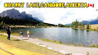 QUARRY LAKE CANMORE,ALBERTA CANADA/WALKING AROUND THE LAKE/ELIE AND ME VIDEOS