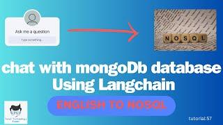 Chat with MongoDB database Using @LangChain  & OpenAI|tUTORIAL:57