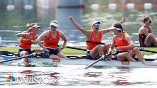 Barnburner! Just .18 seconds separate Netherlands & Great Britain in women's fours | Paris Olympics