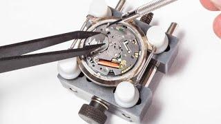 servicing the battery watch movement