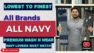 TOP 20 NAVY BLUE IN PREMIUM WASH N WEAR FABRICS | FINEST ALL NAVY COLLECTION IN WASH N WEAR