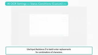 AI OCR Status conditions Custom