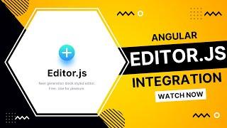 Angular EditorJS integration