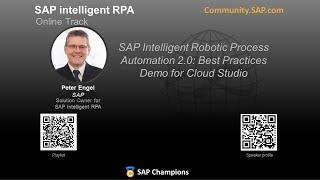 SAP Intelligent Robotic Process Automation 2.0: Best Practices Demo for Cloud Studio