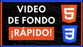 ️Cómo Poner un VIDEO DE FONDO con TEXTO SUPERPUESTO con HTML y CSS