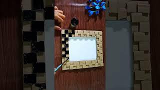 Photo frame making at home| Cardboard photo frame|#shorts