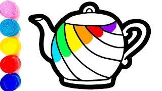 draw a picture of a teapot|рисуем картинку чайник|шәйнектің суретін салу|чайнектин сүрөтүн тартуу