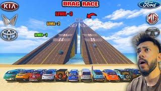 TOP INDIAN SUV'S EXTREME SPEED BUMPS DRAG RACE | GTA 5 ABHISHEKKZ GAMING