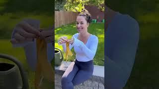 Put peels in water to fertilize your plants!  #gardening #banana #shorts