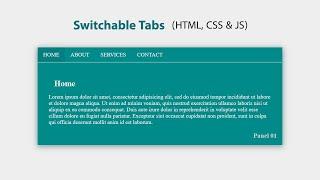 How To Create Tabs Using HTML,CSS & JavaScript | Switchable Tabs