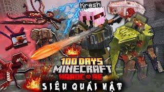 Kresh Sinh Tồn 100 Ngày Minecraft ĐẠI DỊCH SIÊU QUÁI VẬT Siêu Khó [FULL MOVIE]