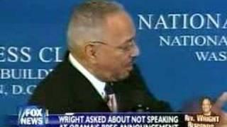 Rev. Wright on Not Speaking At Obama's Pres Run Announcement