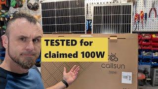 Callsun 100W Solar Panel 12v MAX CLAIMED power TEST vs ECO-Worthy