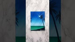 “Sunwashed” Easy painting idea for beginners #art #canvaspainting #easypainting #acrylicscenery