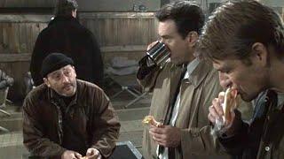 sandwich with coffee️ eating scene in movie RONIN (1998)