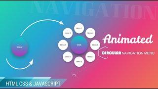 Animated Circular Navigation Menu using Html CSS & JavaScript 2023 (Advanced Radial Menu)